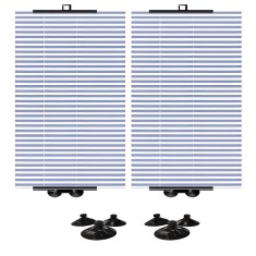 Set 2 Parasolare Ajustabile pentru Parbriz/ Luneta 40-70 cm din Aluminiu si Fixare cu Ventuze pentru Parbriz si Luneta