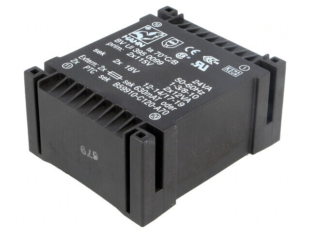 Transformator &icirc;ncapsulat 24VA 18V 666mA