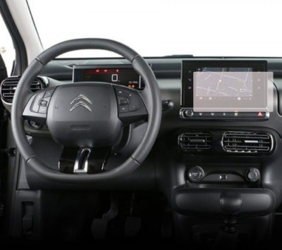 Folie Protectie Navigatie Citroen C4 Cactus 2018-2020, Duragon, protectie Display Navigatie, silicon Transparent, Anti-zgarieturi, kit instalare foto