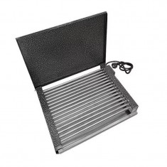 Grilă electrică Rubino 2200W, Capac, 44.5x33x10cm, Țevi din inox, Shagreen