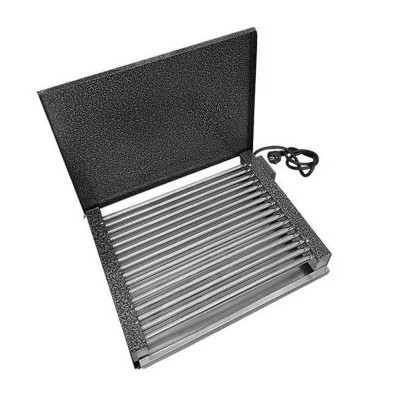 Grilă electrică Rubino 2200W, Capac, 44.5x33x10cm, Țevi din inox, Shagreen foto