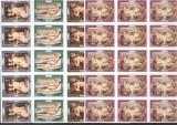 Ajman 1969 15 x Paintings Nudes imperf. in block Mi.435-438 MNH DA.227, Nestampilat