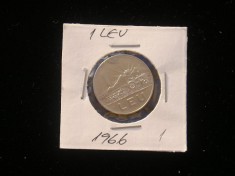 M1 C10 - Moneda foarte veche 34 - Romania - 1 leu 1966