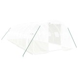 Cumpara ieftin Sera cu cadru din otel, alb, 24 m&sup2;, 8x3x2 m
