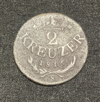 Moneda 1/2 kreuzer 1816 Austria foto