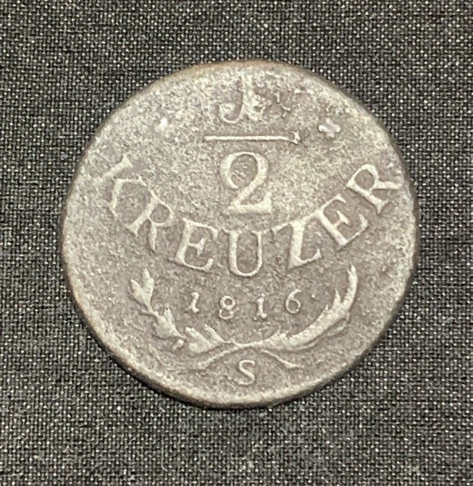 Moneda 1/2 kreuzer 1816 Austria
