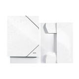 Mapa carton A4 cu elastic Leitz WOW alb metalizat