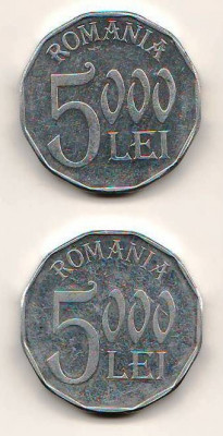 SV * Romania * BNR * LOT 3 x 5000 LEI 2002 - 2003 - 2004 * +/- XF foto