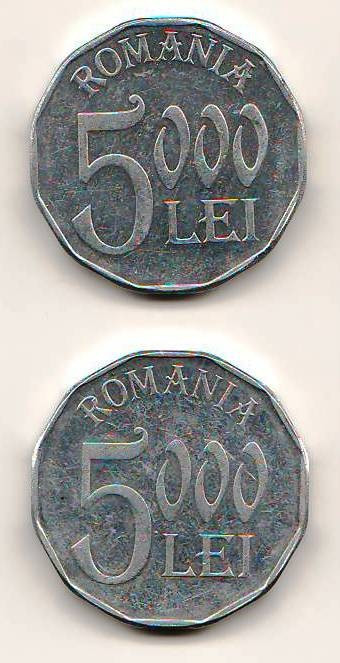 SV * Romania * BNR * LOT 3 x 5000 LEI 2002 - 2003 - 2004 * +/- XF