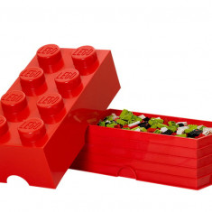 LEGO Cutii depozitare: Cutie depozitare LEGO 2x4 rosu