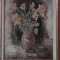 Flori in glastra 55x45 cm ulei pe panza Stelina Imbroane, familie clebra Banat
