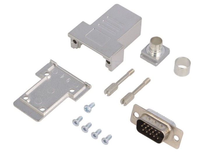 Conector D-Sub HD 15 pini, pe cablu