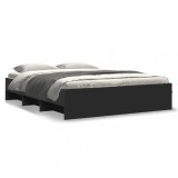 VidaXL Cadru de pat fără saltea Negru 160x200cm Lemn prelucrat 3295640