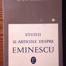 G. C. Nicolescu - Studii si articole despre Eminescu