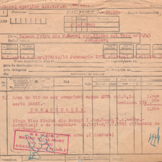 1983 Factura la cumpararea unei arme de tir din Consignatia de stat Piatra Neamt