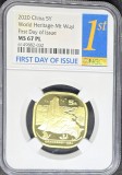 5 Yuan China, 2020, First Day of Issue, NGC MS 67PL
