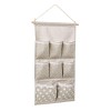 Organizator de perete, 35 x 60 cm, 8 buzunare, model buline, Gri/Alb