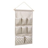Organizator de perete, 35 x 60 cm, 8 buzunare, model buline, Gri/Alb
