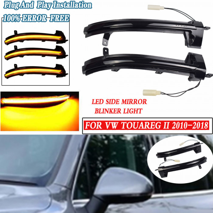Set de 2 lampi led semnalizare dinamica oglinda Xentech Light VW Touareg II 7P (2010-2018) 12V