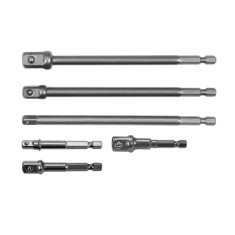 Set adaptoare pentru tubulare,prinderehexagonala 1 4 - 3 8 - 1 2 6 piese