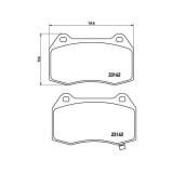 Placute frana Honda Integra Coupe (Dc5) 08.01-; Nissan 350z Coupe (Z33) 09.02-12.09, 350z Roadster (Z33) 09.02-12.09, Fata, BREMBO