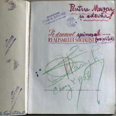 Pe drumul realismului socialist, album de arta proletcultista 1955, ex-colectia sculptor Ioan H. Sarghie