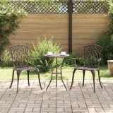 Cumpara ieftin Set de 2 scaune de grădină - Aluminiu bronzat