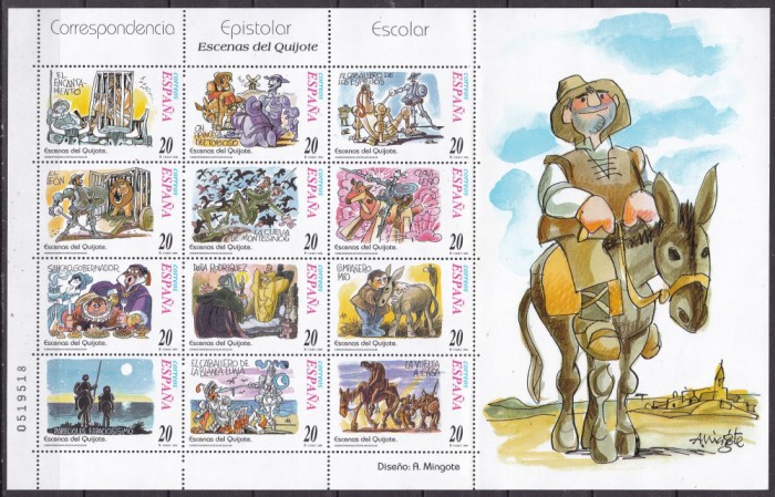 Spania 1998 Don Quijote MI 3398-3421 2 kleib. MNH