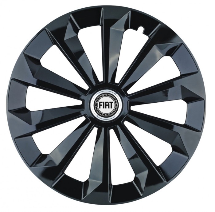 Set 4 capace roti Fame Negru R15 pentru gama auto Fiat