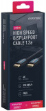 Cablu Profesional DisplayPort - DisplayPort 2m v1.2a 4K 60Hz 21.6Gbit/s AWG26 OFC Clicktronic 70711
