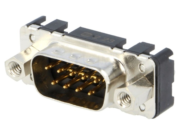 Conector D-Sub 9 pini soclu tată THT
