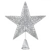 V&acirc;rf Brad Crăciun, Stea 3D, Culoare Argintiu, 33x33x10 cm, Oem