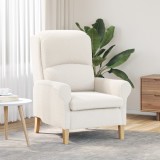 VidaXL Fotoliu Ergonomic Crem Standard Material textil, lemn