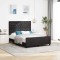 vidaXL Cadru de pat cu headboard Negru 160 x 200 cm Catifea 3344887