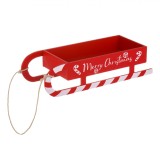 Sanie Lemn, Model CRA, Culoare Roșu-Alb, Dimensiuni 40x15x10 cm, Oem