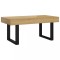 Masuta de cafea, maro deschis &amp; negru, 90x45x40 cm, MDF si fier
