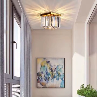 Lustra Cristal MARTINEZ Linear Luxe, Diametru 35cm, 4x E14, Auriu Lucios ModernLight Concept foto