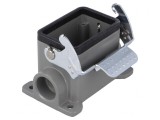 Carcasă pentru conectori HDC 6B cu clichet metal