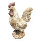 Cumpara ieftin Figurina Gaina ceramica bej rosie 35x22x49 cm