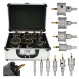 Set carote cu burghiu pentru lemn si materiale plastice, 16-53 mm, 10 piese, Kraft