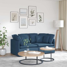 vidaXL Canapea modulară cu perne, albastru, textil