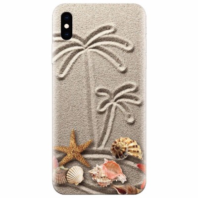 Husa silicon pentru Apple Iphone X, Beach Sand foto
