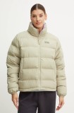 Helly Hansen geaca cu doua fete femei, culoarea verde, de iarna, oversize