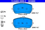 ATE 13.0460-3889.2 set placute frana,frana disc