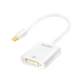 CABLU video LOGILINK, adaptor mini DisplayPort (T) 1.1 la DVI-D DL (M), 0.1m, conectori auriti, rezolutie maxima Full HD (2560 x 1600) la 60 Hz, plast
