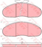 Set placute frana,frana disc RENAULT TRAFIC I caroserie (TXX) (1989 - 2001) TRW GDB827