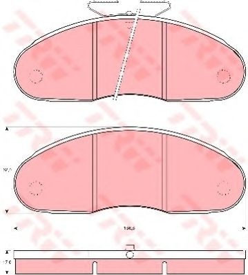 Set placute frana,frana disc RENAULT TRAFIC I bus (TXW) (1989 - 2001) TRW GDB827 foto