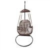 Scaun Suspendat Heinner Turin, Otel, Rattan Sintetic, Impermeabil, 72x102x107 cm, Maro/Gri/Negru