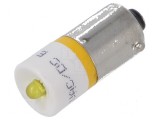 Lampă LED galbenă BA9S,T10 24VDC 24VAC plastic 24W -20&divide;60&deg;C