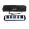 Muzicuta Melodica 32 Clape, Flippy, din ABS, pentru Incepatori, 45 x 13 x 7 cm, Include Husa si Suflator, Negru